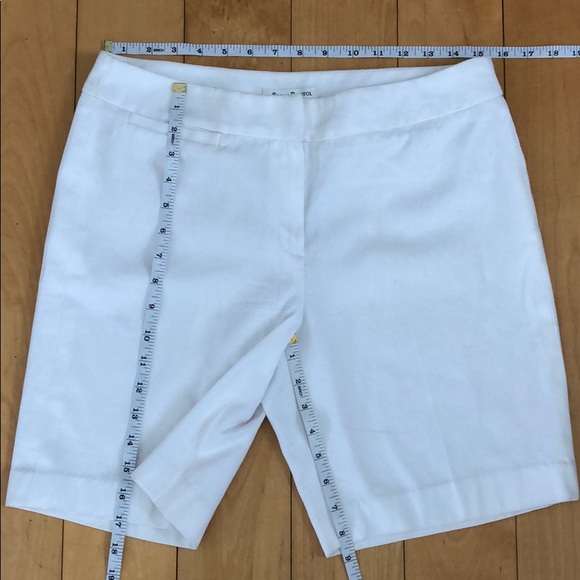 Susan Bristol White Pique Shorts 8” Inseam Size 10 - Picture 8 of 8